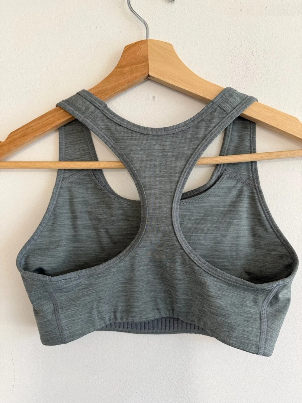 Nike Heathered Charcoal Racerback Sports Bra
